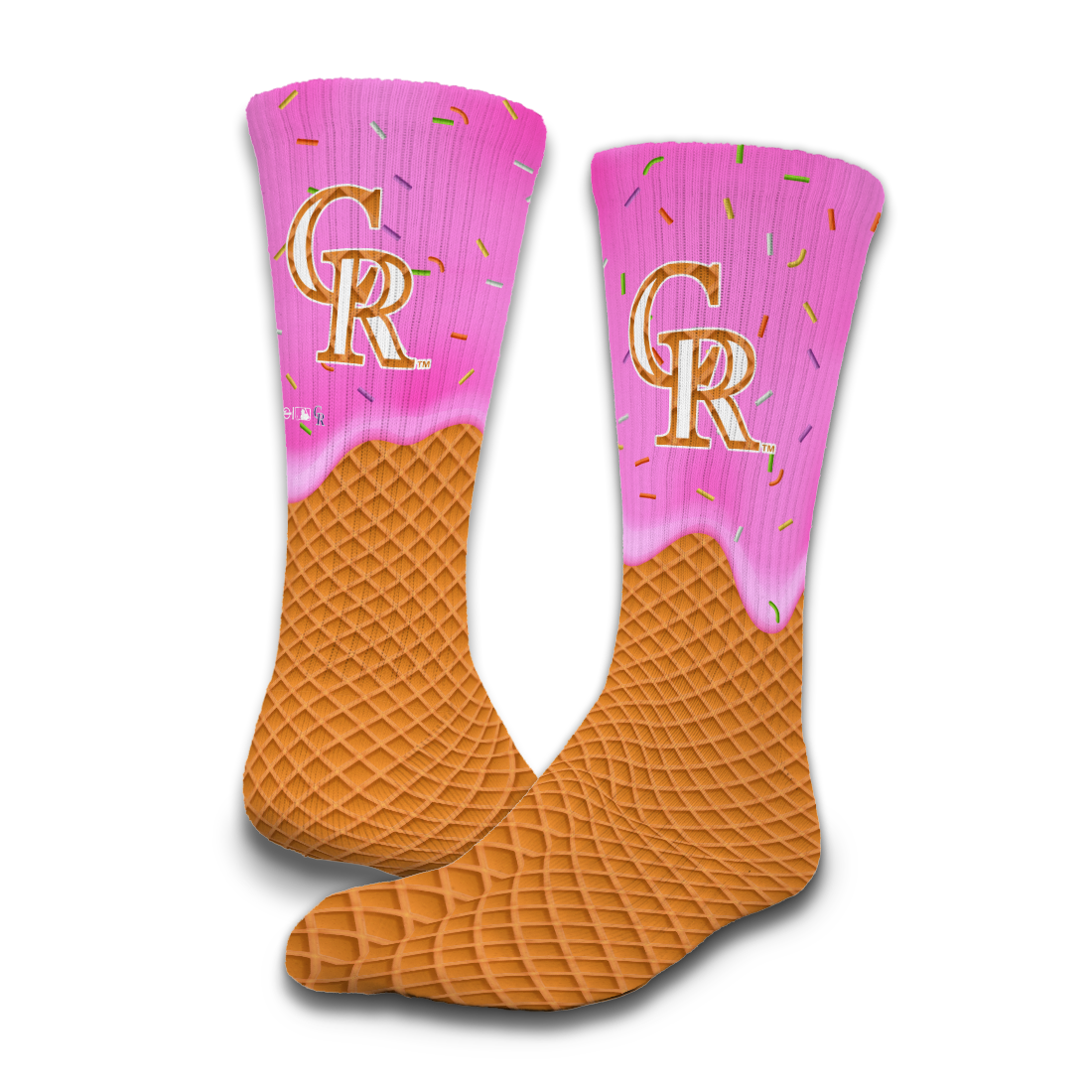 Colorado Rockies Ice Cream Drip 2-Pack Lifestyle Crew Socks
