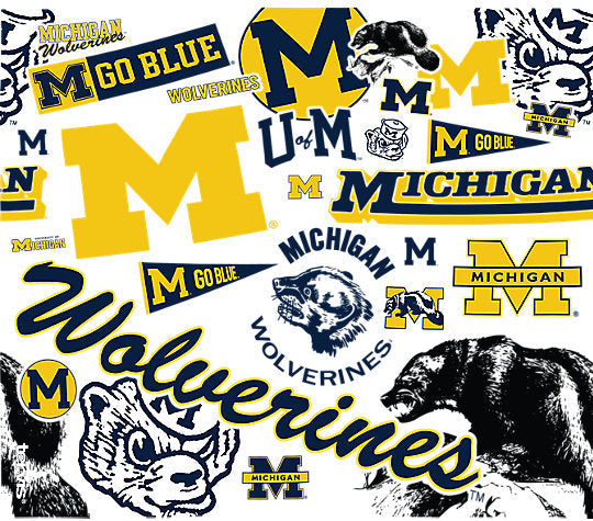 Michigan Wolverines - All Over Plastic Tumbler 4