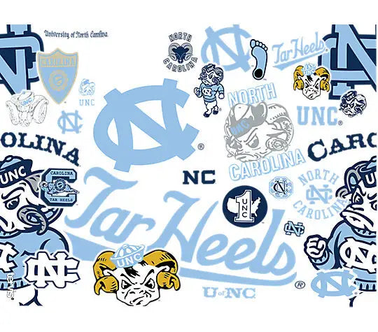 North Carolina Tar Heels - All Over Plastic Tumbler 5
