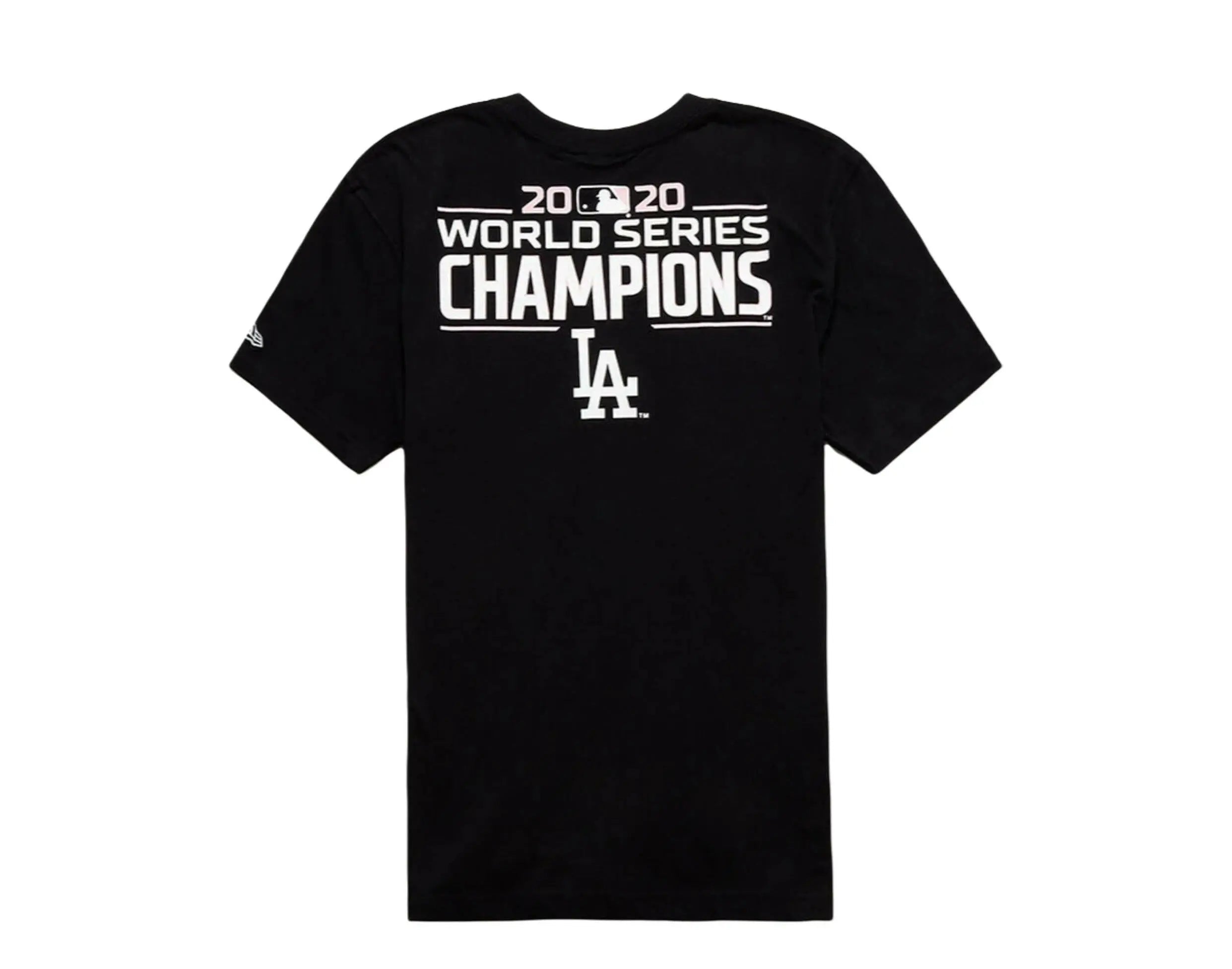 New Era Los Angeles Dodgers Team Drip World Series Men T-Shirt Black/Pink 2