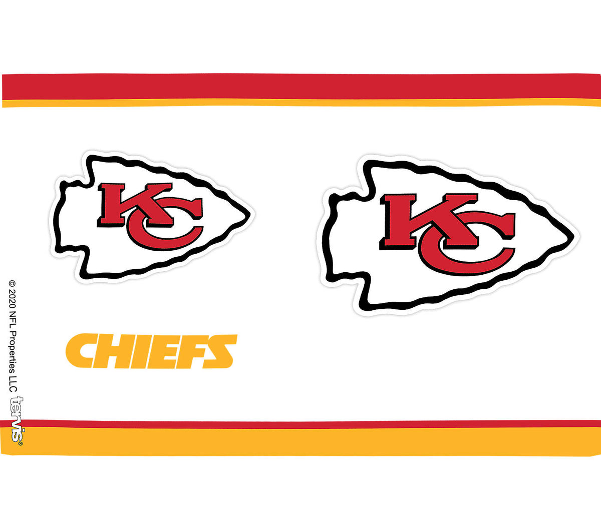 Kansas City Chiefs - Tradition Wrap With Travel Lid Plastic Tumbler 2