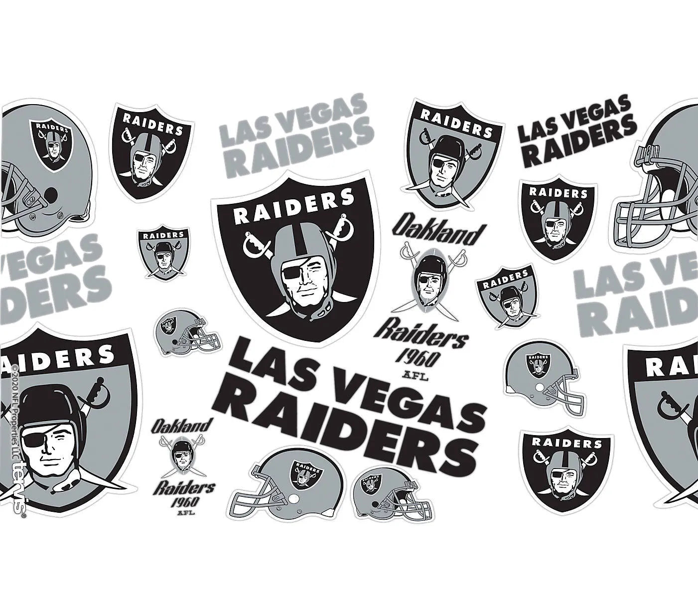 Las Vegas Raiders - NFL All Over Plastic Tumbler 3