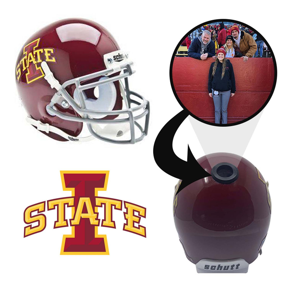 Iowa State Cyclones College Football Collectible Mini Helmet - Picture Inside 1
