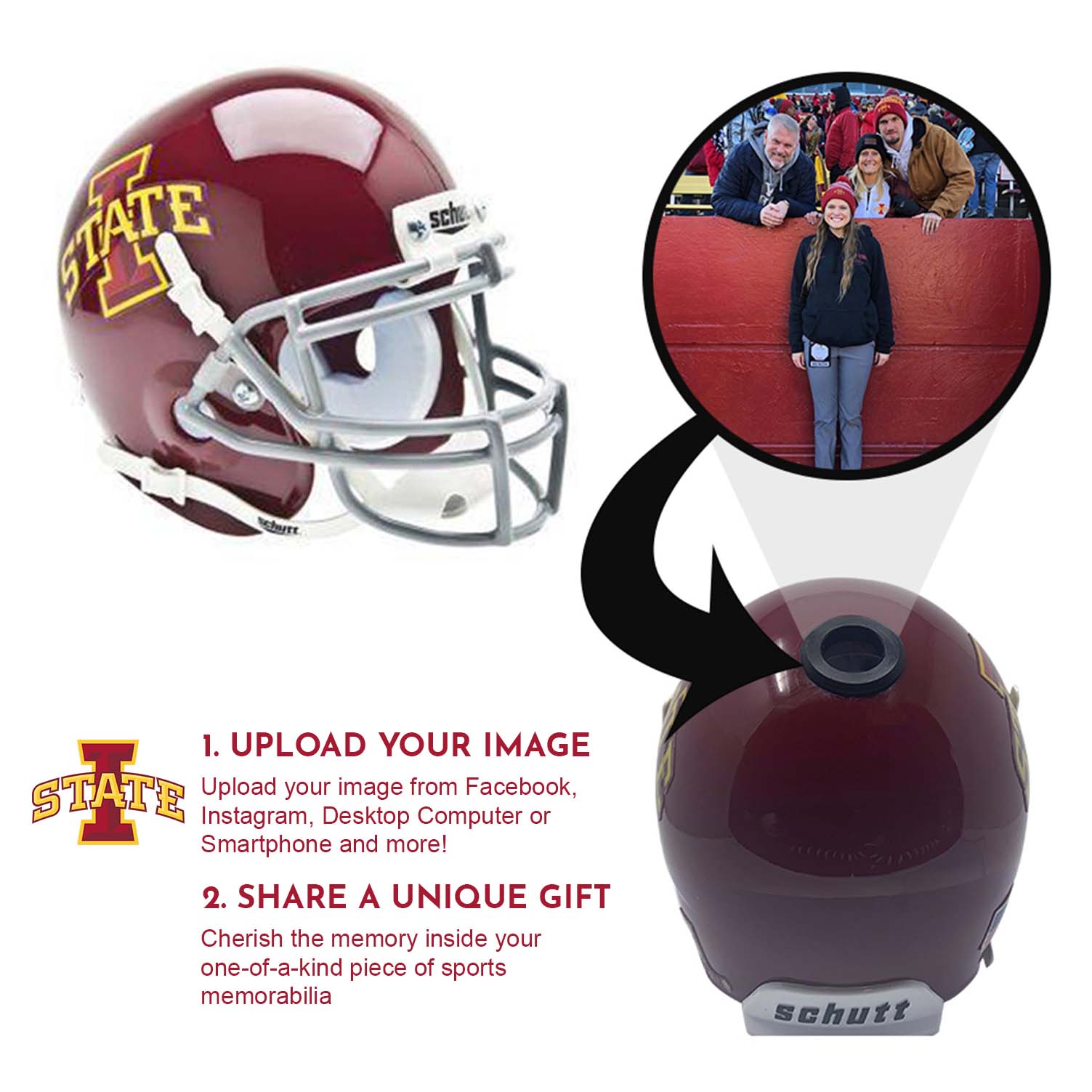 Iowa State Cyclones College Football Collectible Mini Helmet - Picture Inside 2