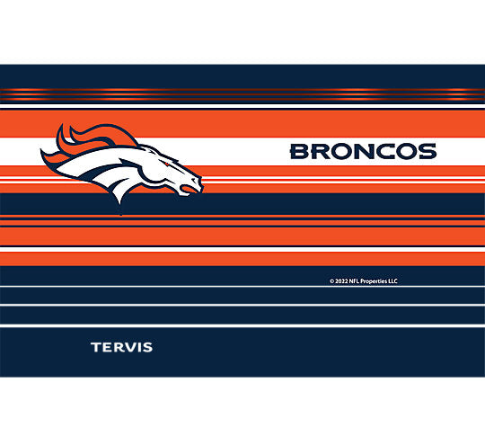 Denver Broncos - NFL Hype Stripes Stainless Steel Tumbler 3