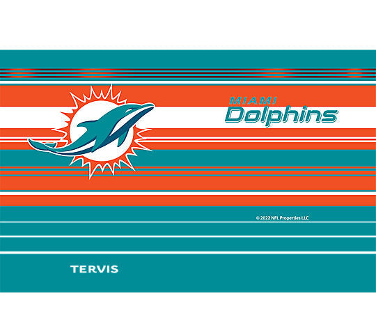 Miami Dolphins - NFL Hype Stripes Stainless Steel Tumbler 3