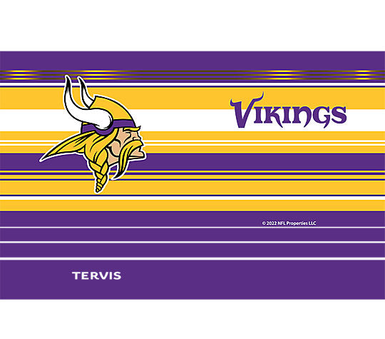 Minnesota Vikings - NFL Hype Stripes Stainless Steel Tumbler 3