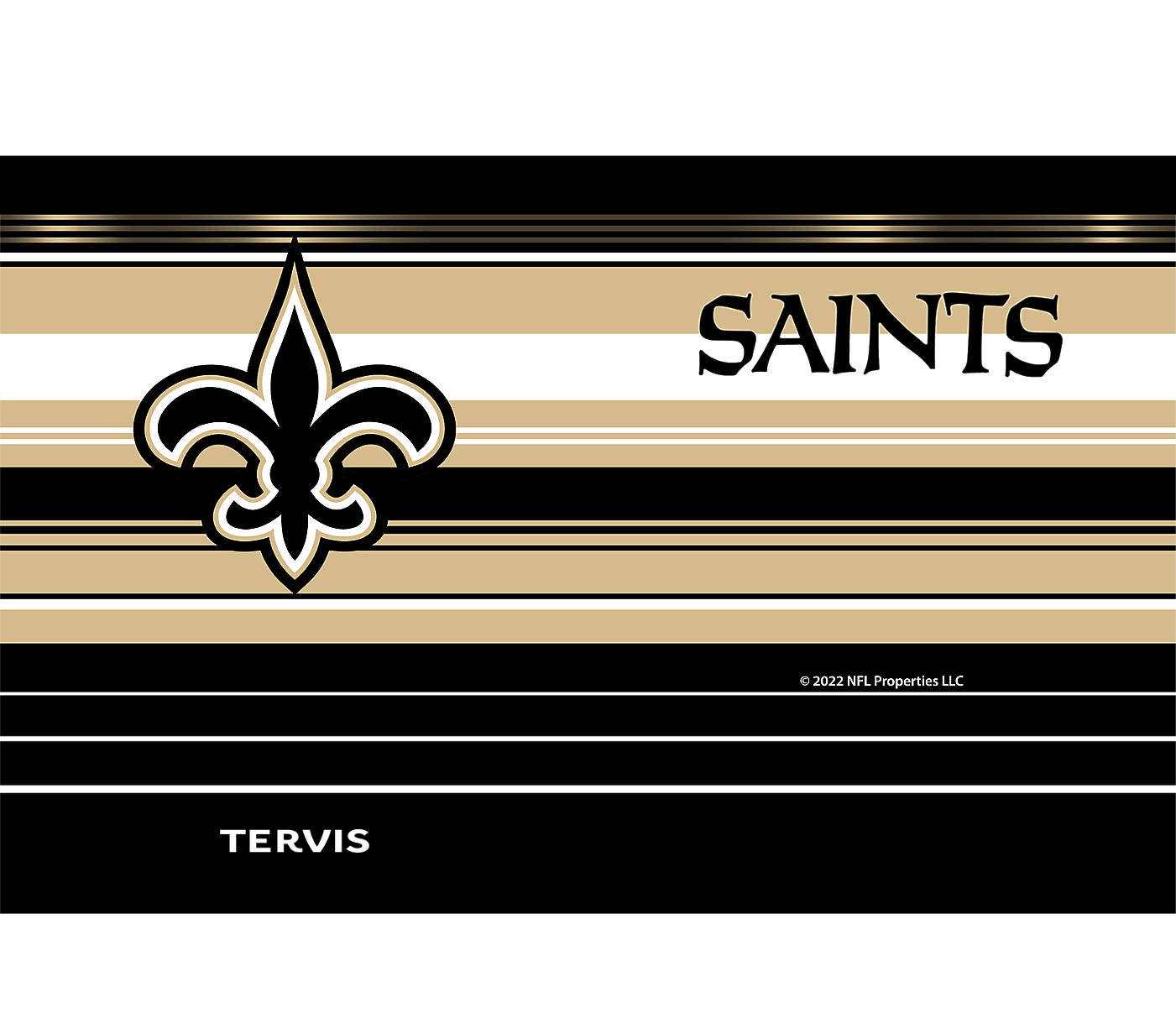 NFL New Orleans Saints - Hype Stripes Stainless Steel Tumbler 3