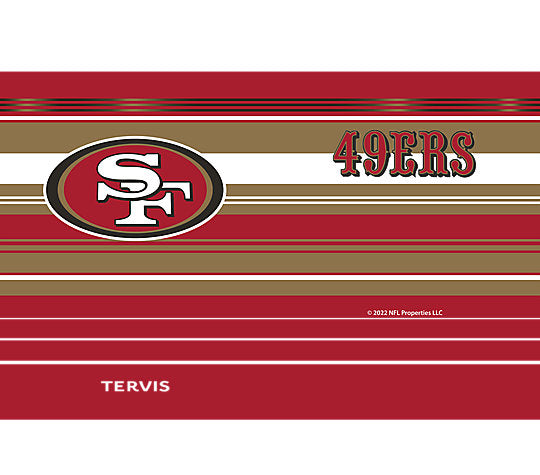 San Francisco 49ers - NFL Hype Stripes Stainless Steel Tumbler 3