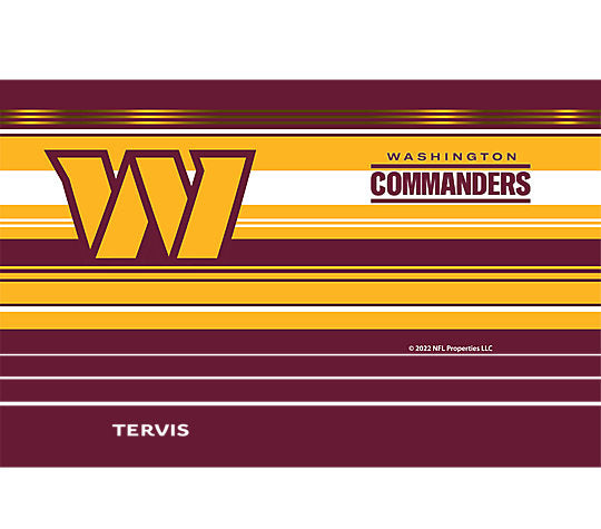 Washington Commanders - NFL Hype Stripes Stainless Steel Tumbler 3