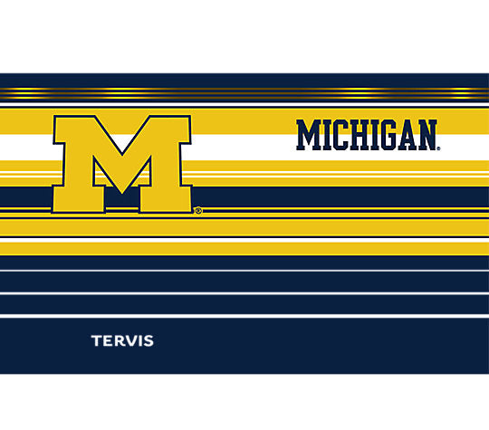 Michigan Wolverines - Hype Stripes Stainless Steel Tumbler 3