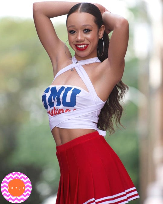 SMU Mustangs White Multi Way Bandeau Top | lojobands 8