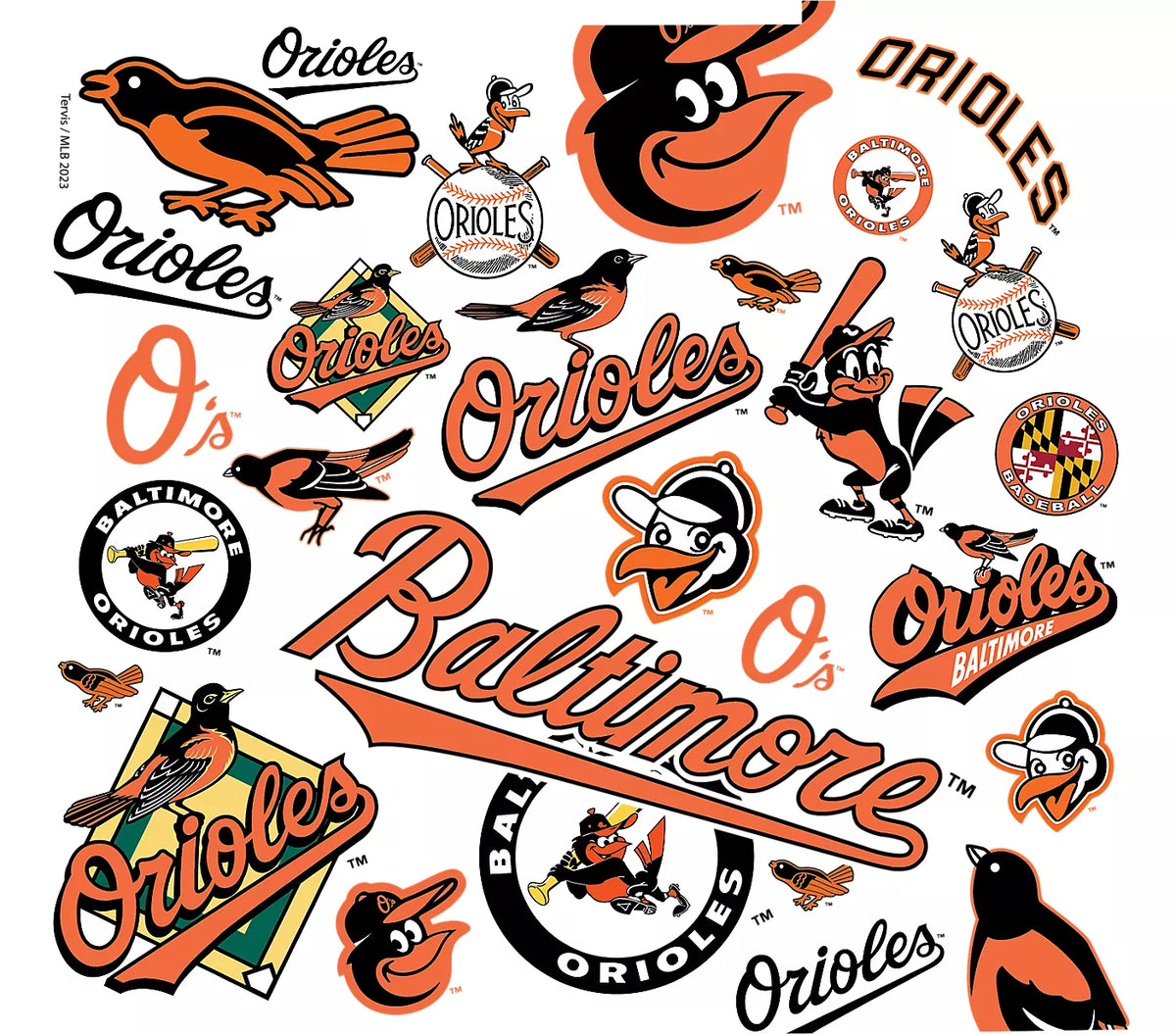 Baltimore Orioles - All Over Plastic Tumbler 7