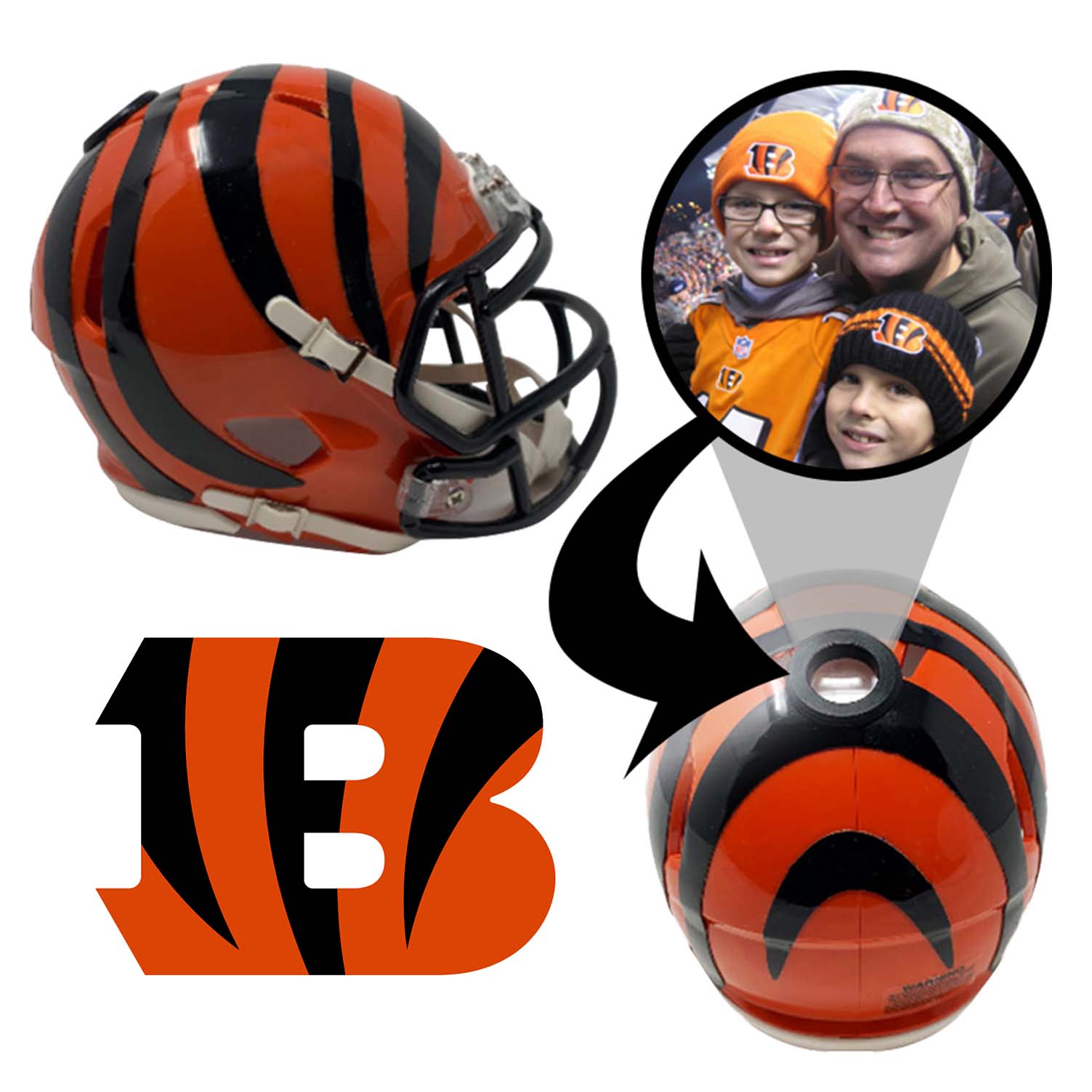 Cincinnati Bengals NFL Mini Helmet - Picture Inside 1