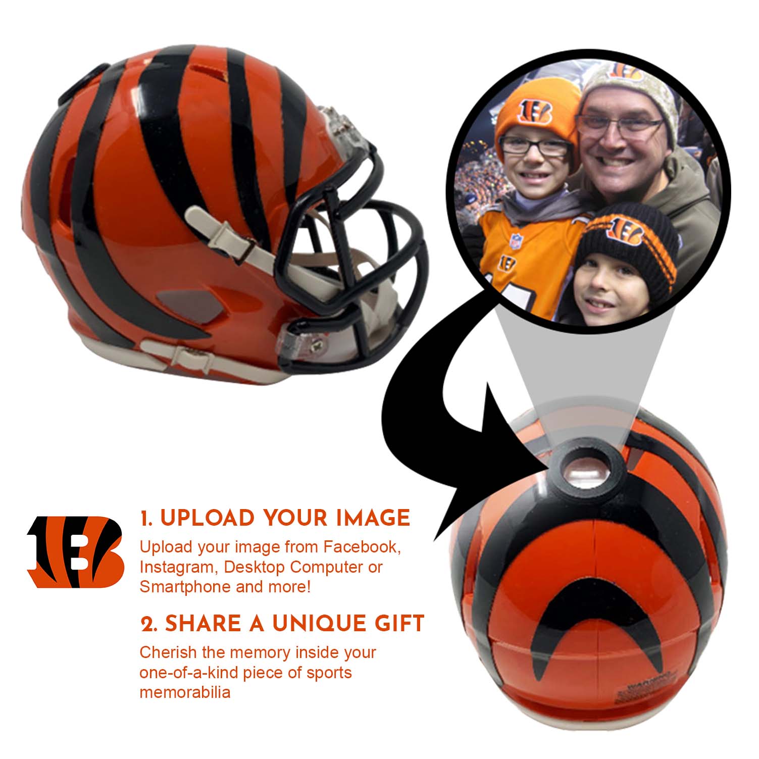 Cincinnati Bengals NFL Mini Helmet - Picture Inside 2