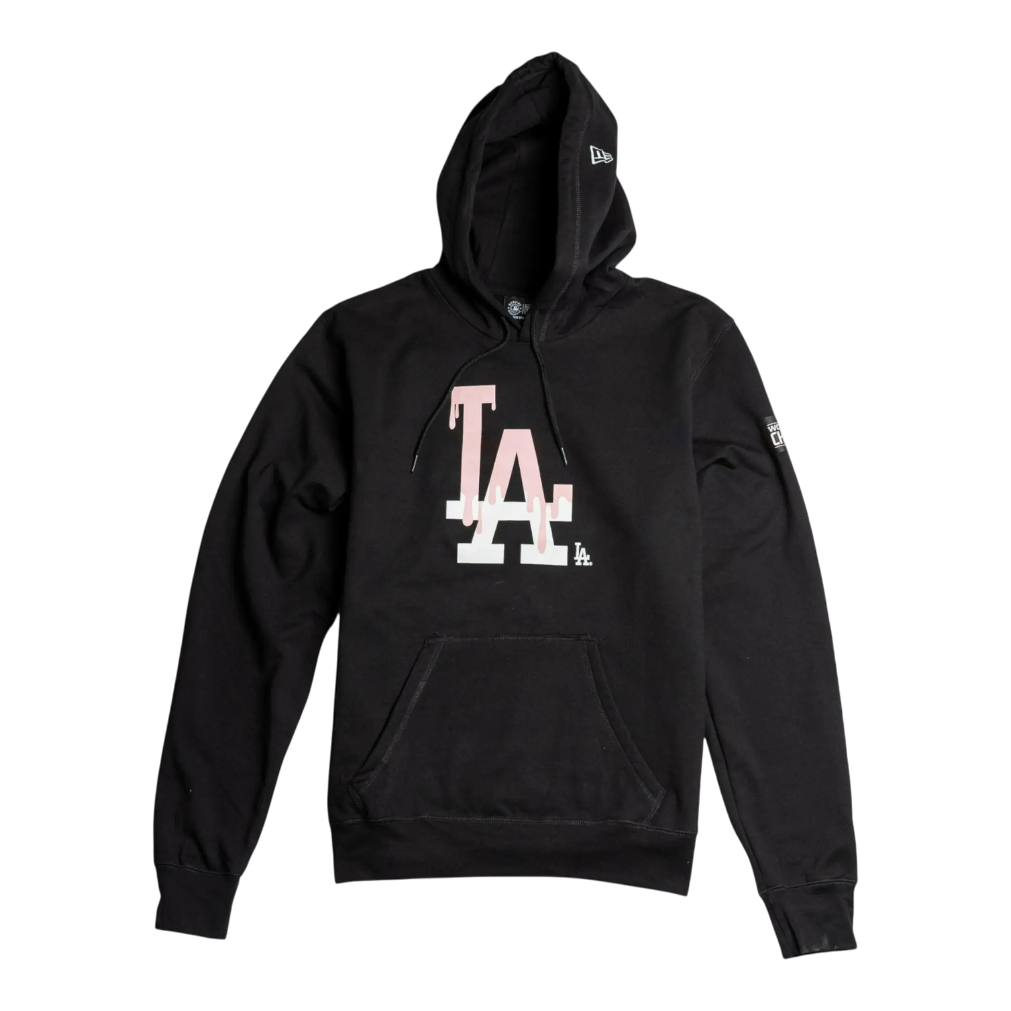 New Era MLB Los Angeles Dodgers Team Drip World Series Men Hoodie Black/Pink 1