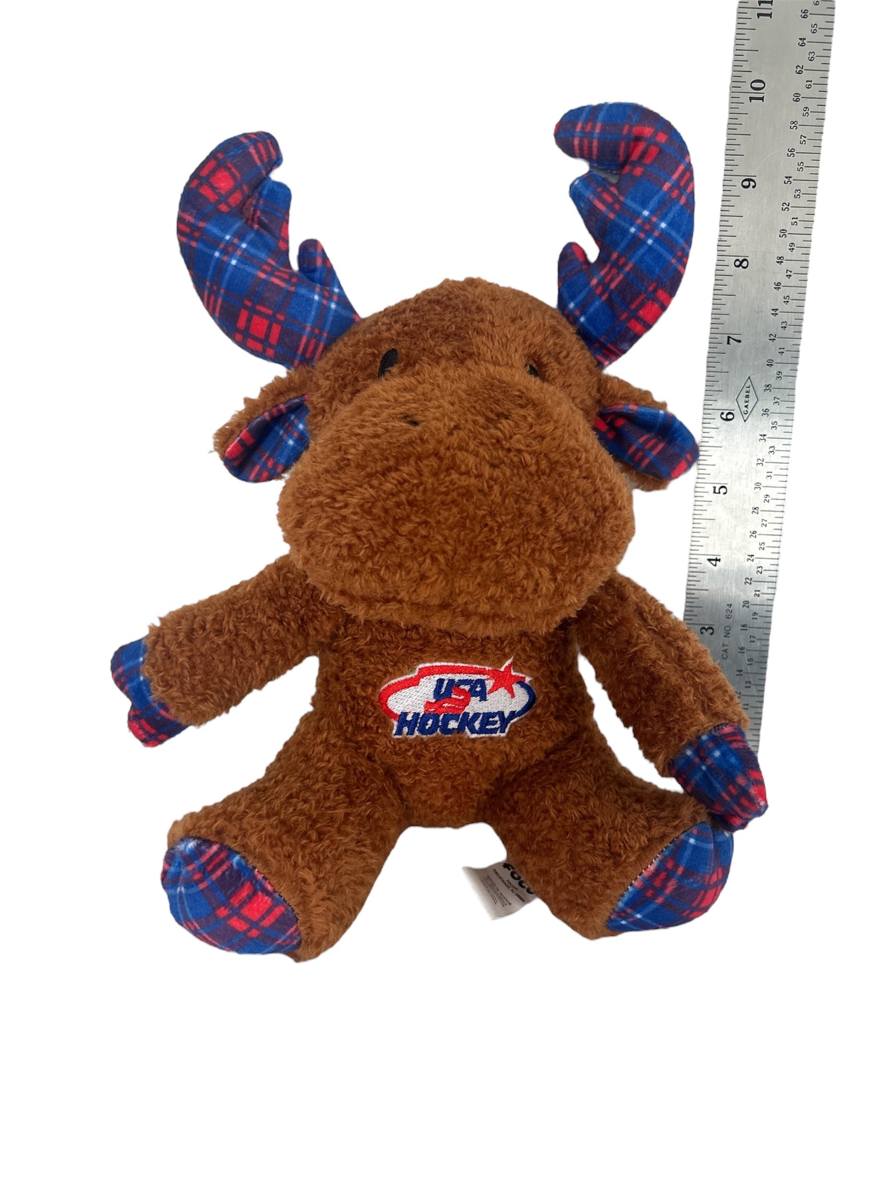 USA Hockey Officially Licensed Logo 10 Inch Sherpa Moose Plush 4