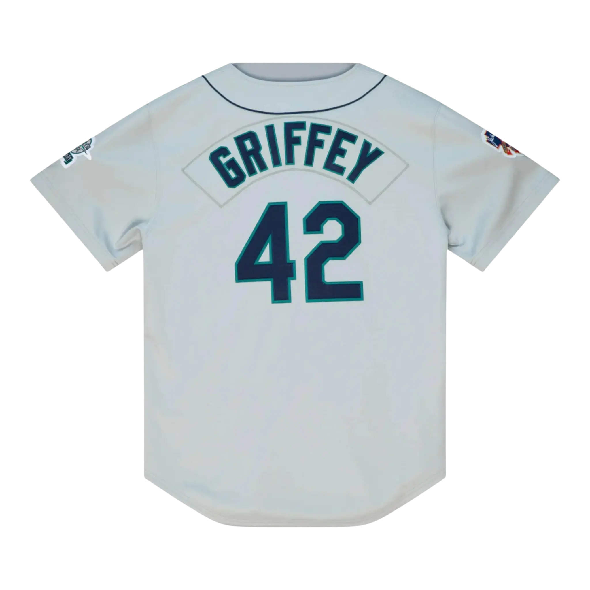 Mitchell & Ness Authentic Seattle Mariners 1997 Ken Griffey Jr. Men Baseball Jersey Grey 2