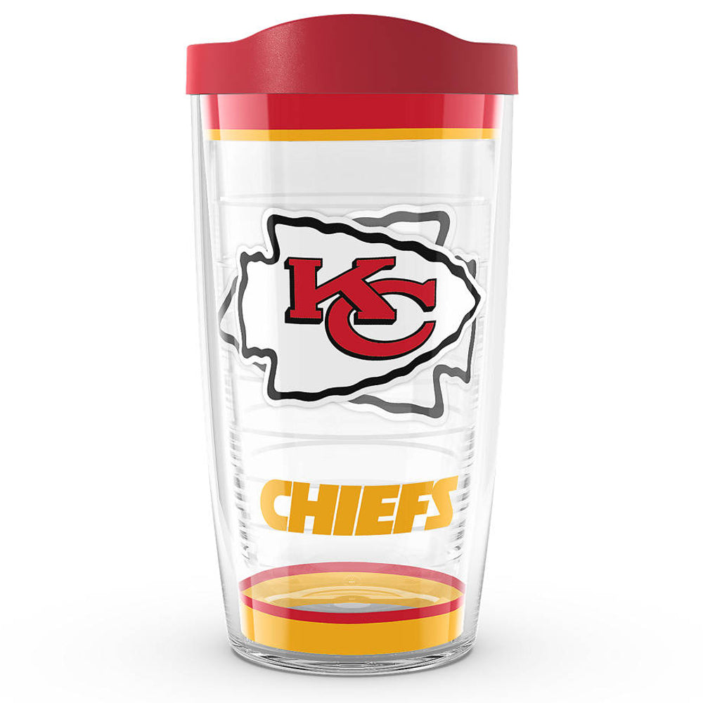 Kansas City Chiefs - Tradition Wrap With Travel Lid Plastic Tumbler 1