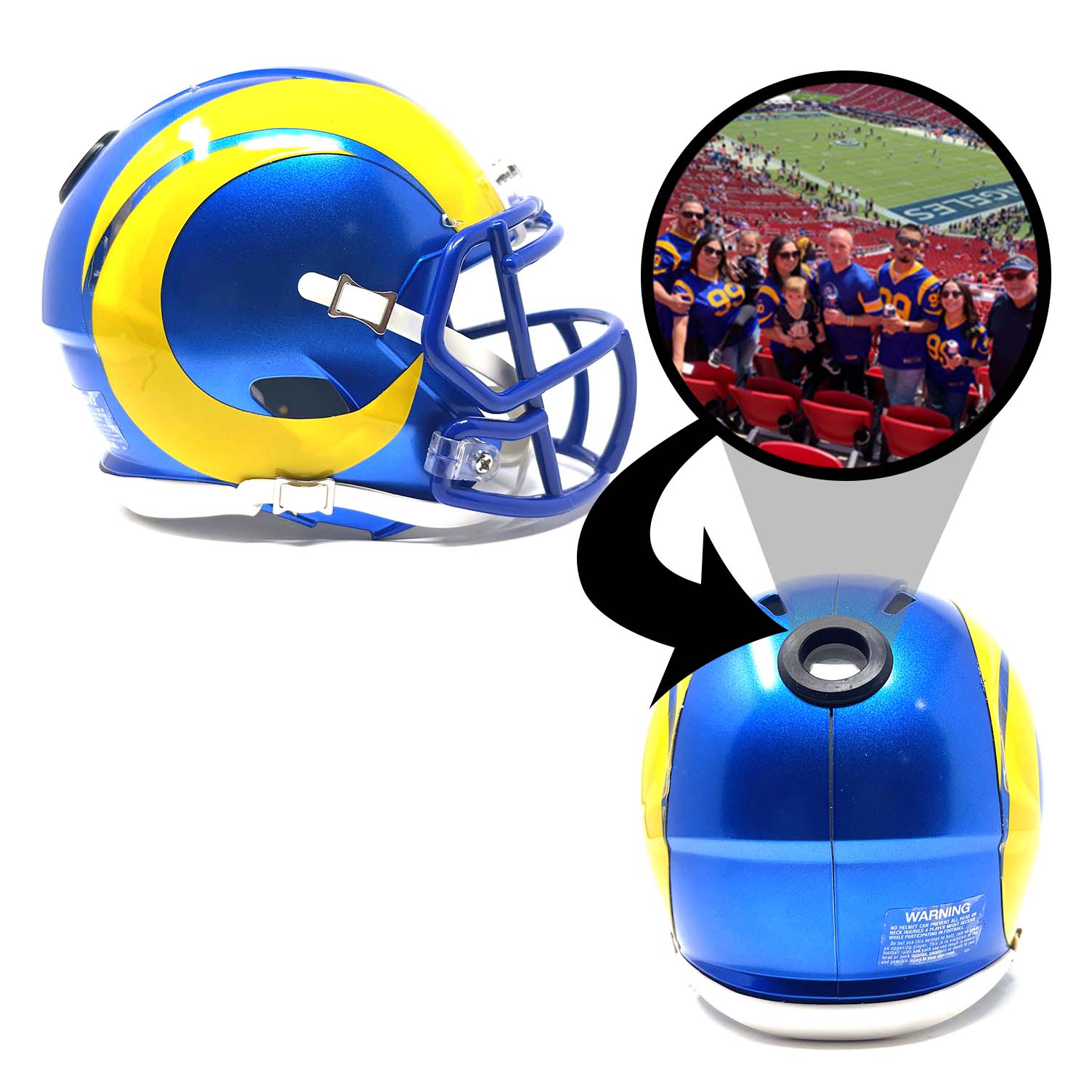 Los Angeles Rams NFL Mini Helmet - Picture Inside 1