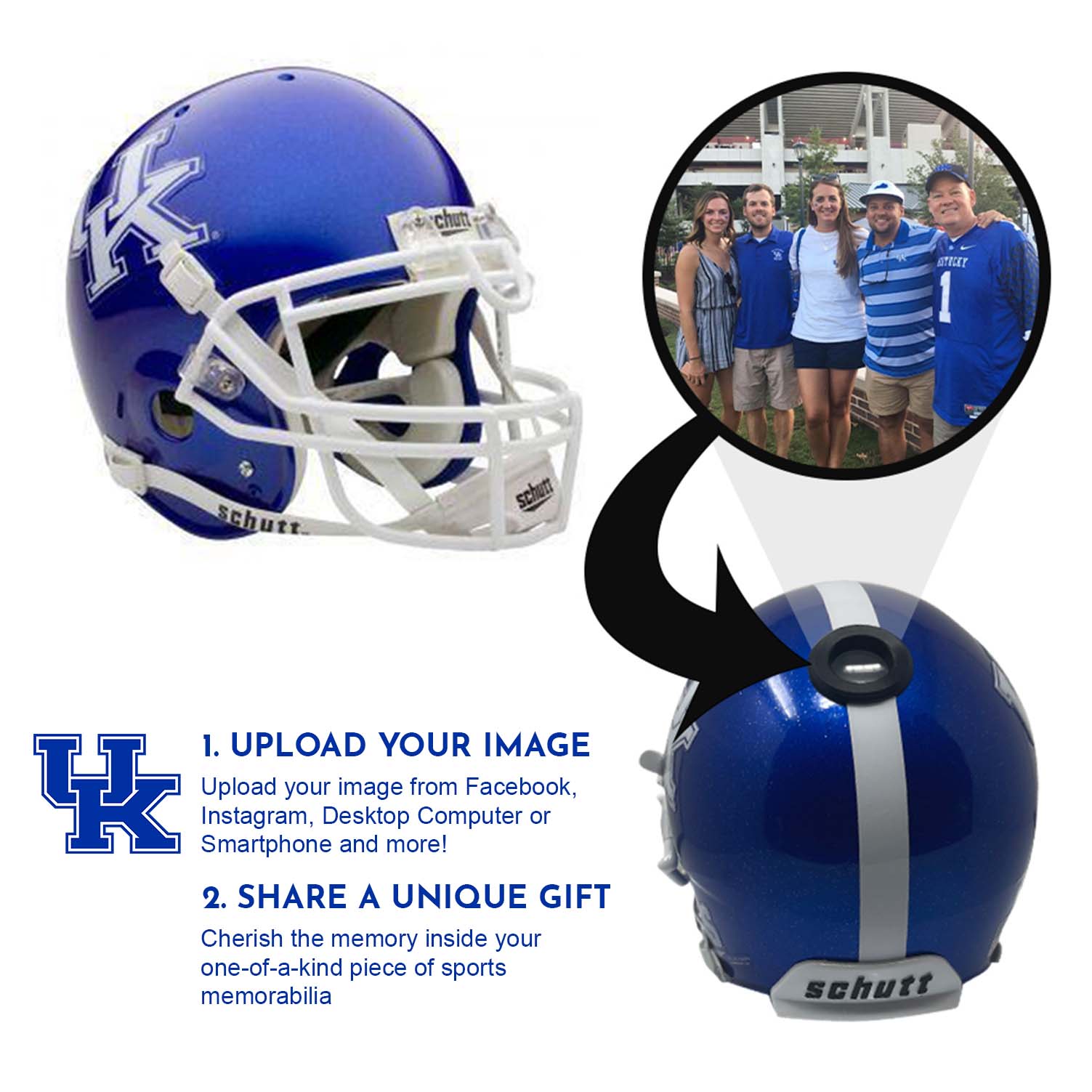 Kentucky Wildcats College Football Collectible Mini Helmet - Picture Inside 2