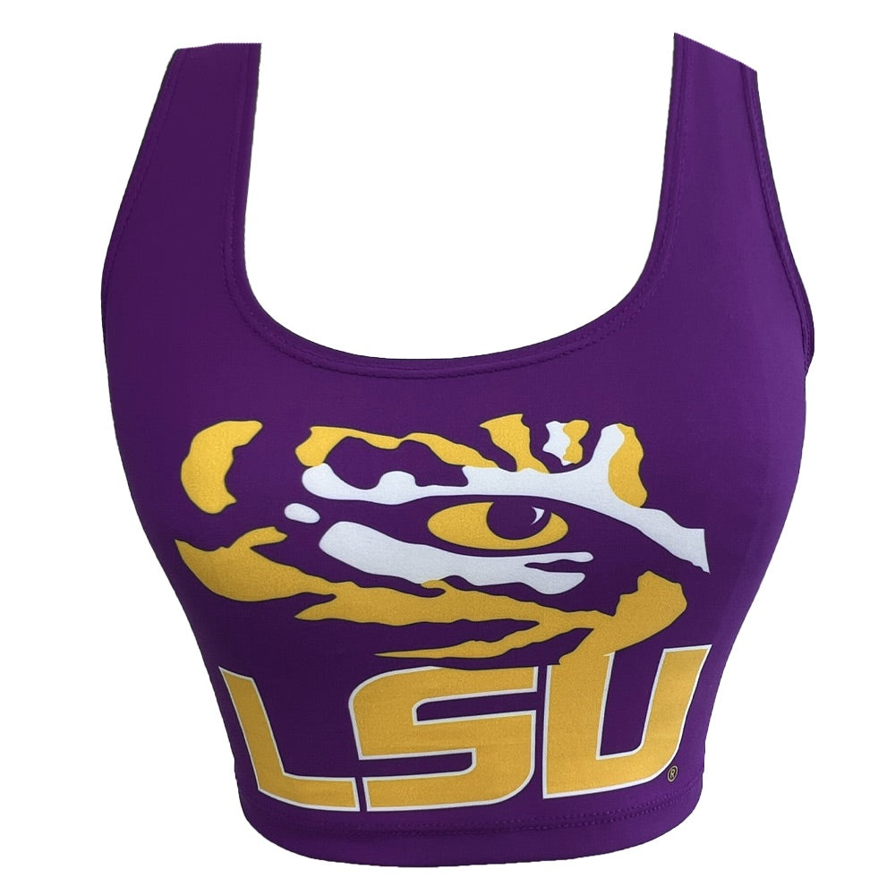 LSU Purple Crop Tank Top 7