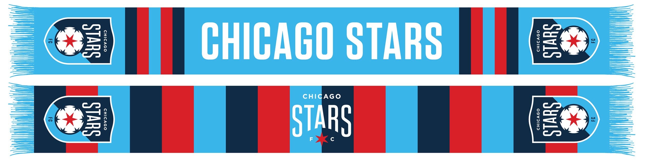 Chicago Red Stars Tri Bar Scarf 1