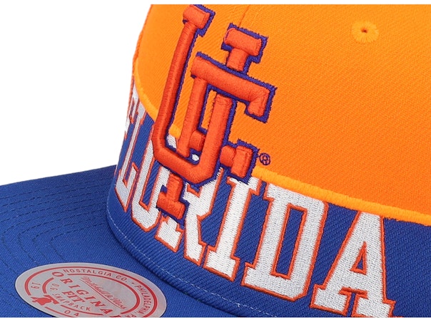 Florida Gators - NCAA University Of Florida Half & Half Royal/Orange Snapback Hat 7