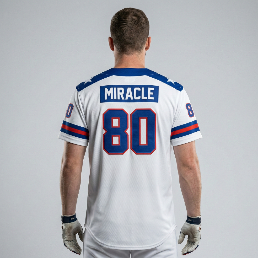 USA 1980 Miracle Performance Baseball Jersey White