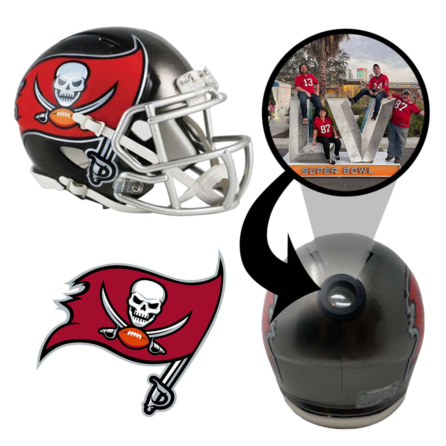 Tampa Bay Buccaneers NFL Mini Helmet - Picture Inside 1