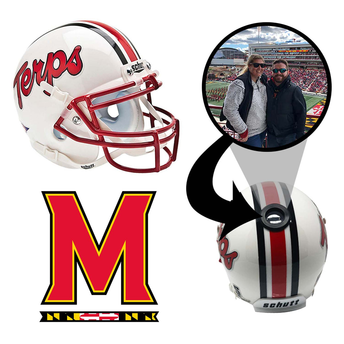 Maryland Terrapins College Football Collectible Mini Helmet - Picture Inside - FANZ Collectibles 1