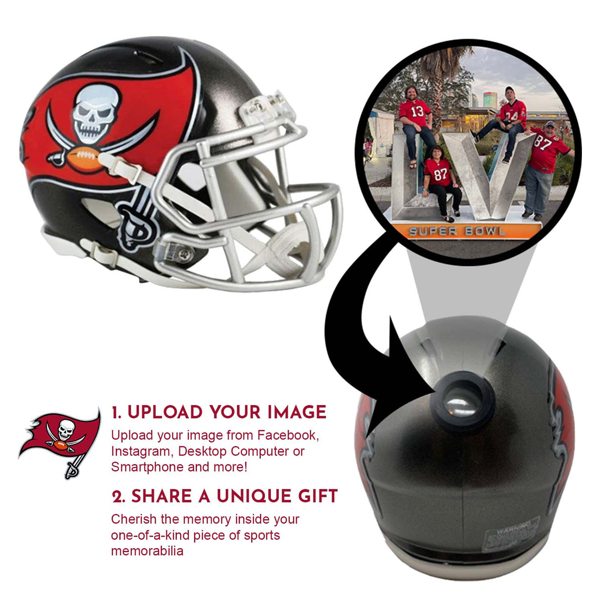 Tampa Bay Buccaneers NFL Mini Helmet - Picture Inside 2