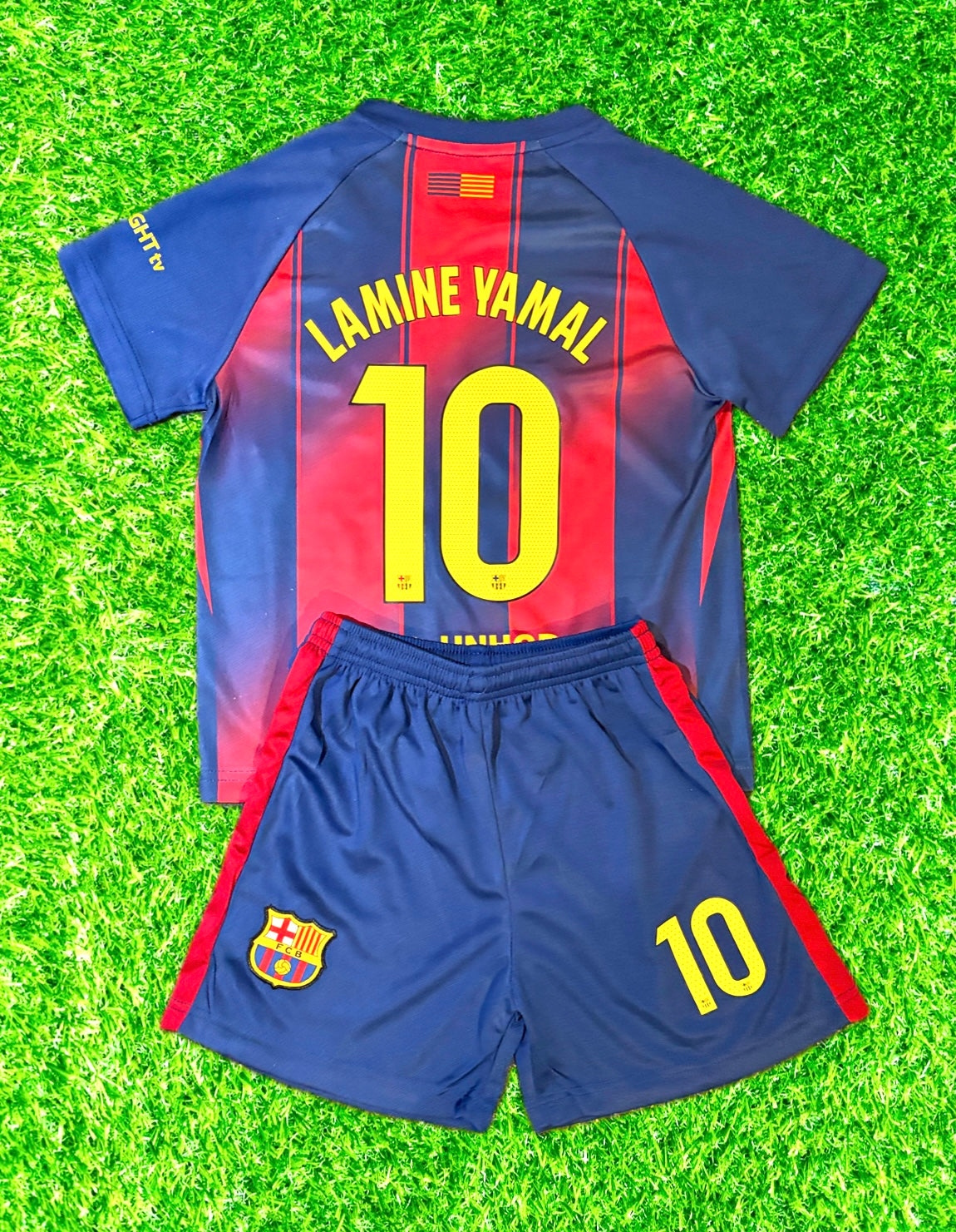Lamine Yamal Barcelona Soccer Jersey Kids Toddler & Youth Sizes 4