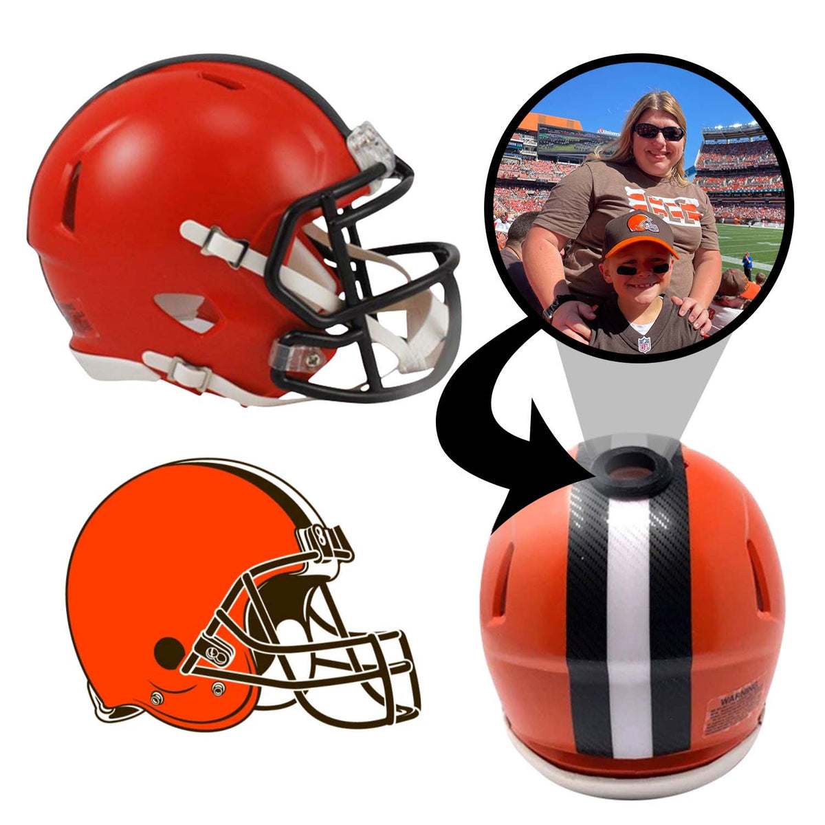 Cleveland Browns NFL Mini Helmet - Picture Inside 1