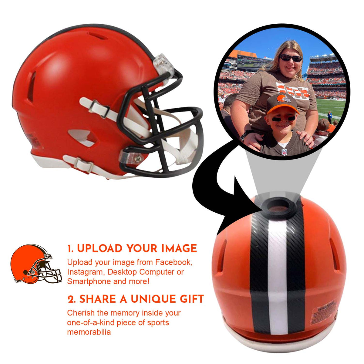 Cleveland Browns NFL Mini Helmet - Picture Inside 2