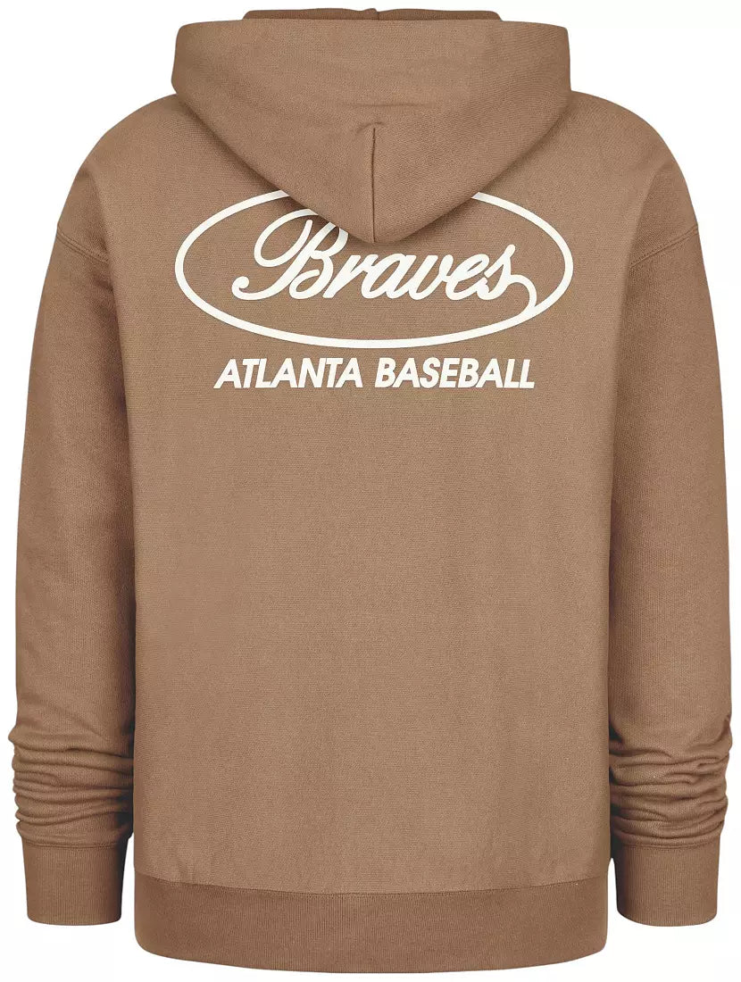 Atlanta Braves - MLB Tan Triple Double Foundation Pullover Men's Hoodie 3