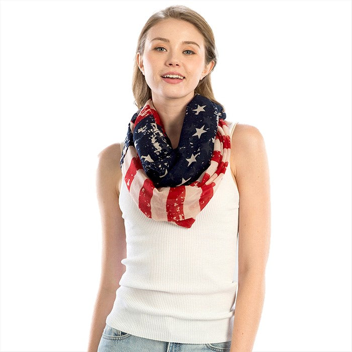 American Flag Infinity Scarf