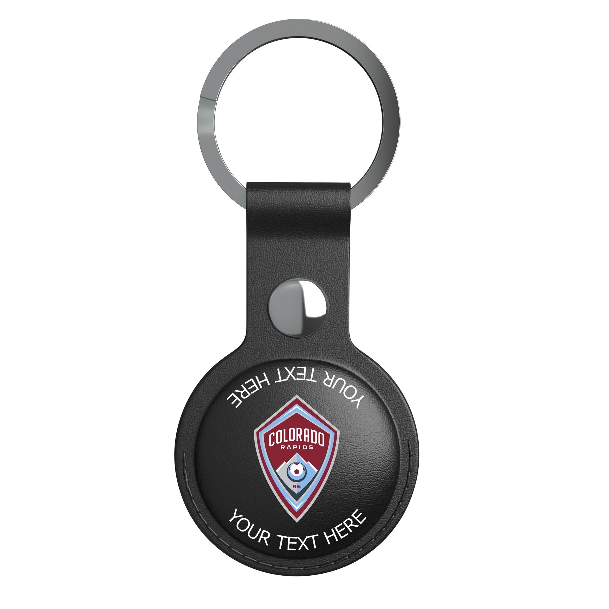 Colorado Rapids Personalized Insignia Black Airtag Holder