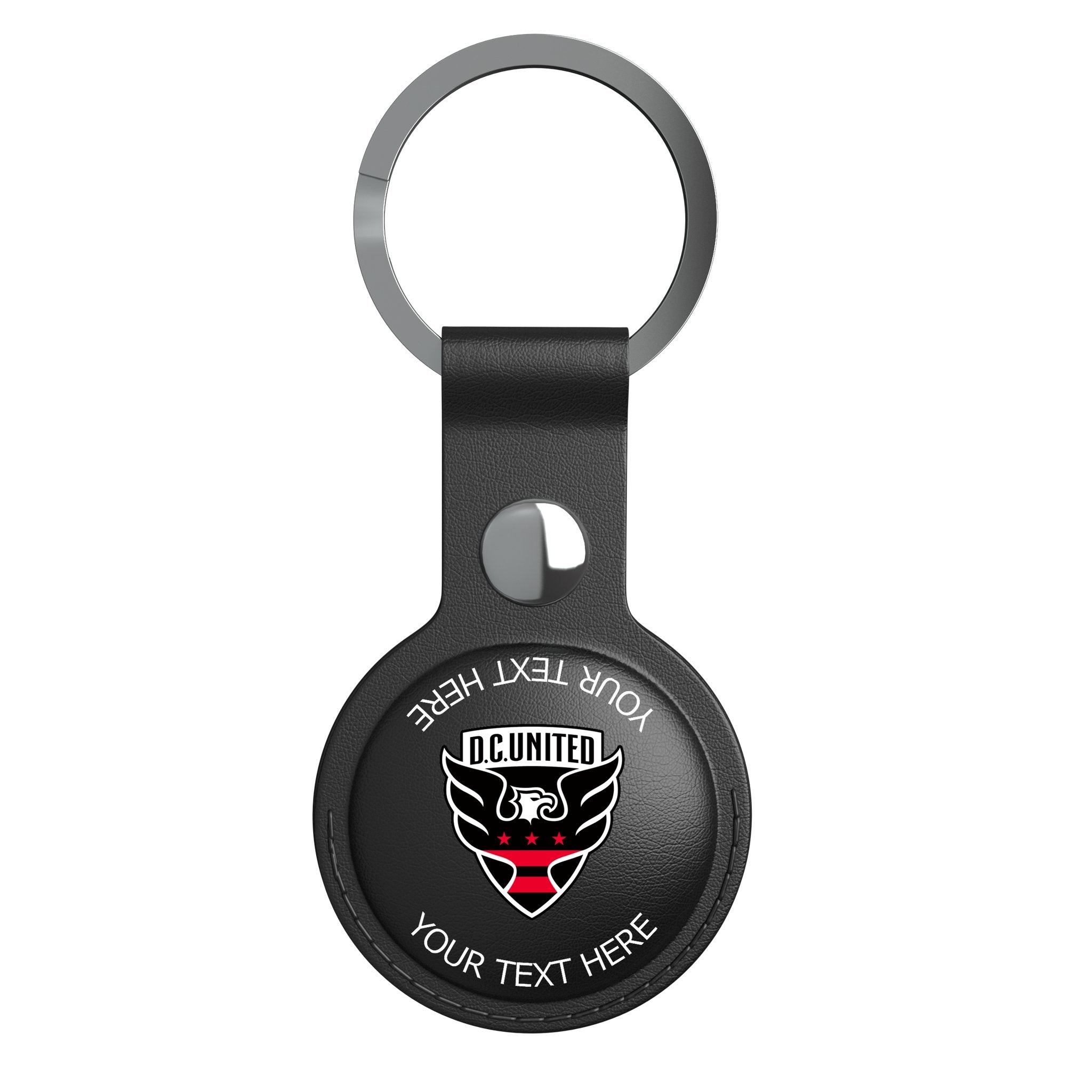 DC United Personalized Insignia Black Airtag Holder