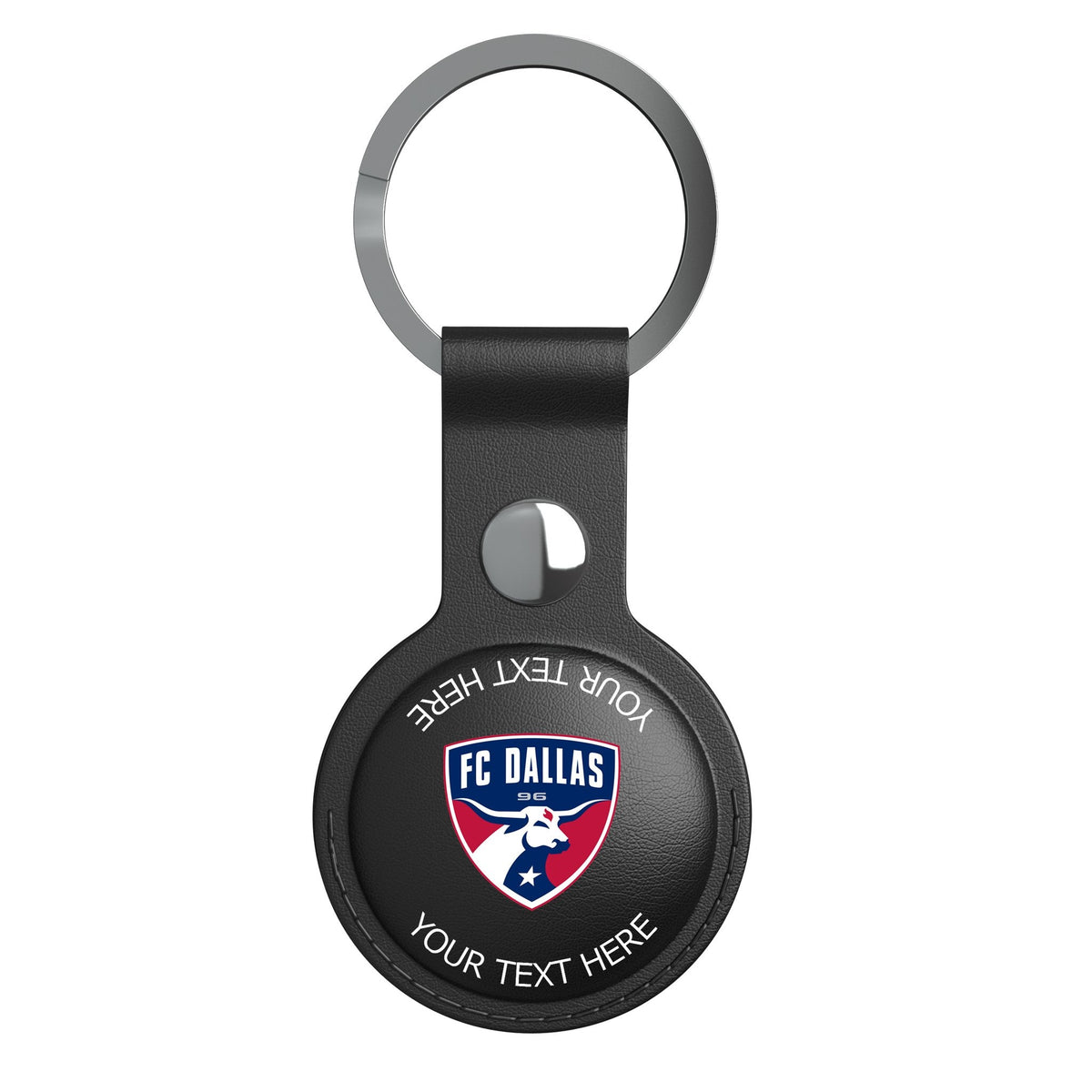 FC Dallas Personalized Insignia Black Airtag Holder 2