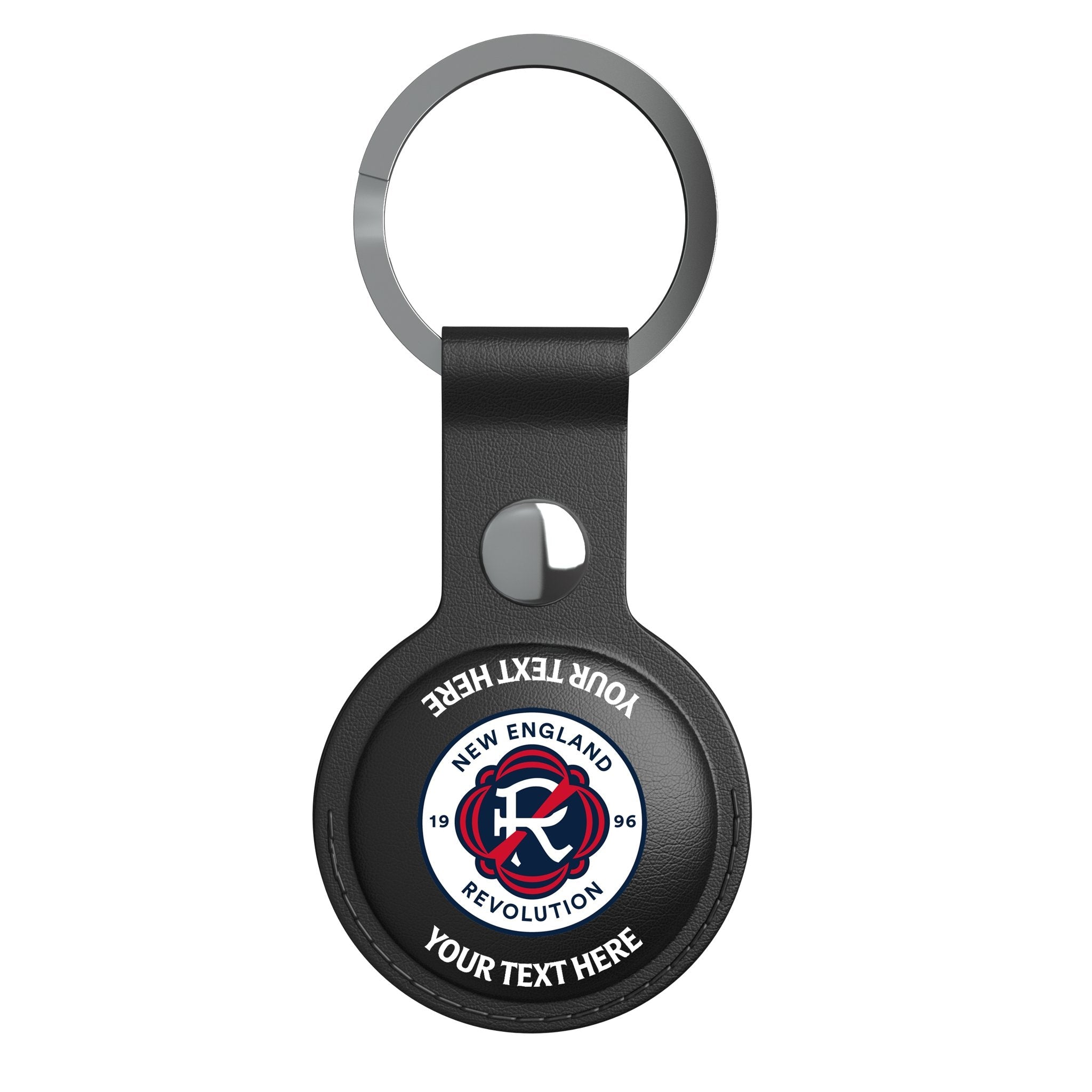 New England Revolution Personalized Insignia Black Airtag Holder