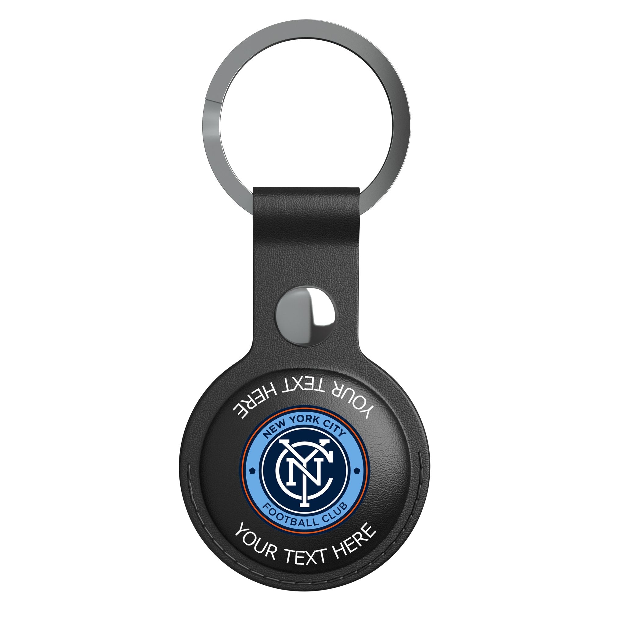 New York City FC Personalized Insignia Black Airtag Holder