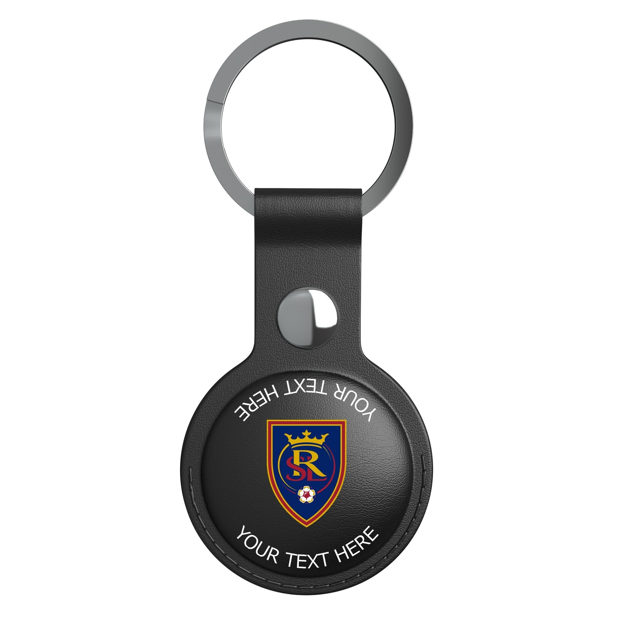 Real Salt Lake Personalized Insignia Black Airtag Holder 2
