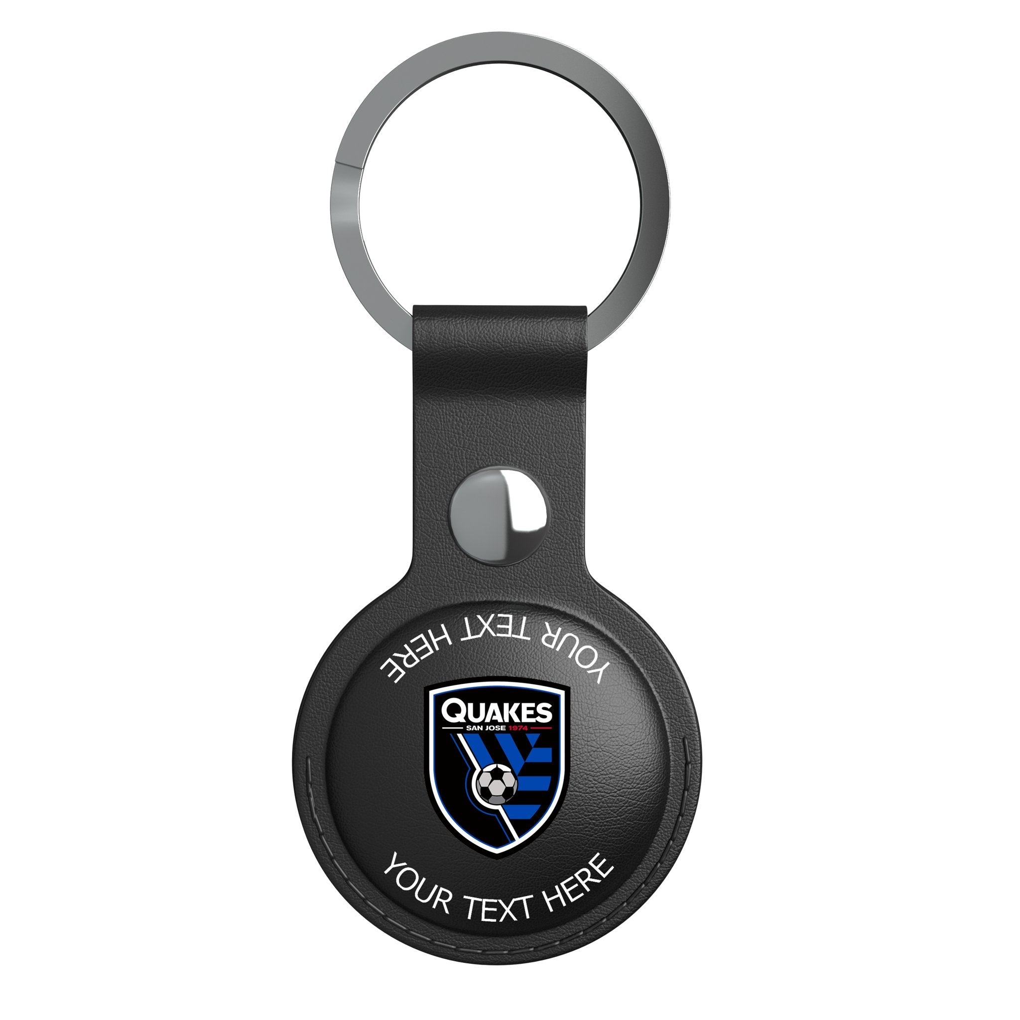 San Jose Earthquakes Personalized Insignia Black Airtag Holder