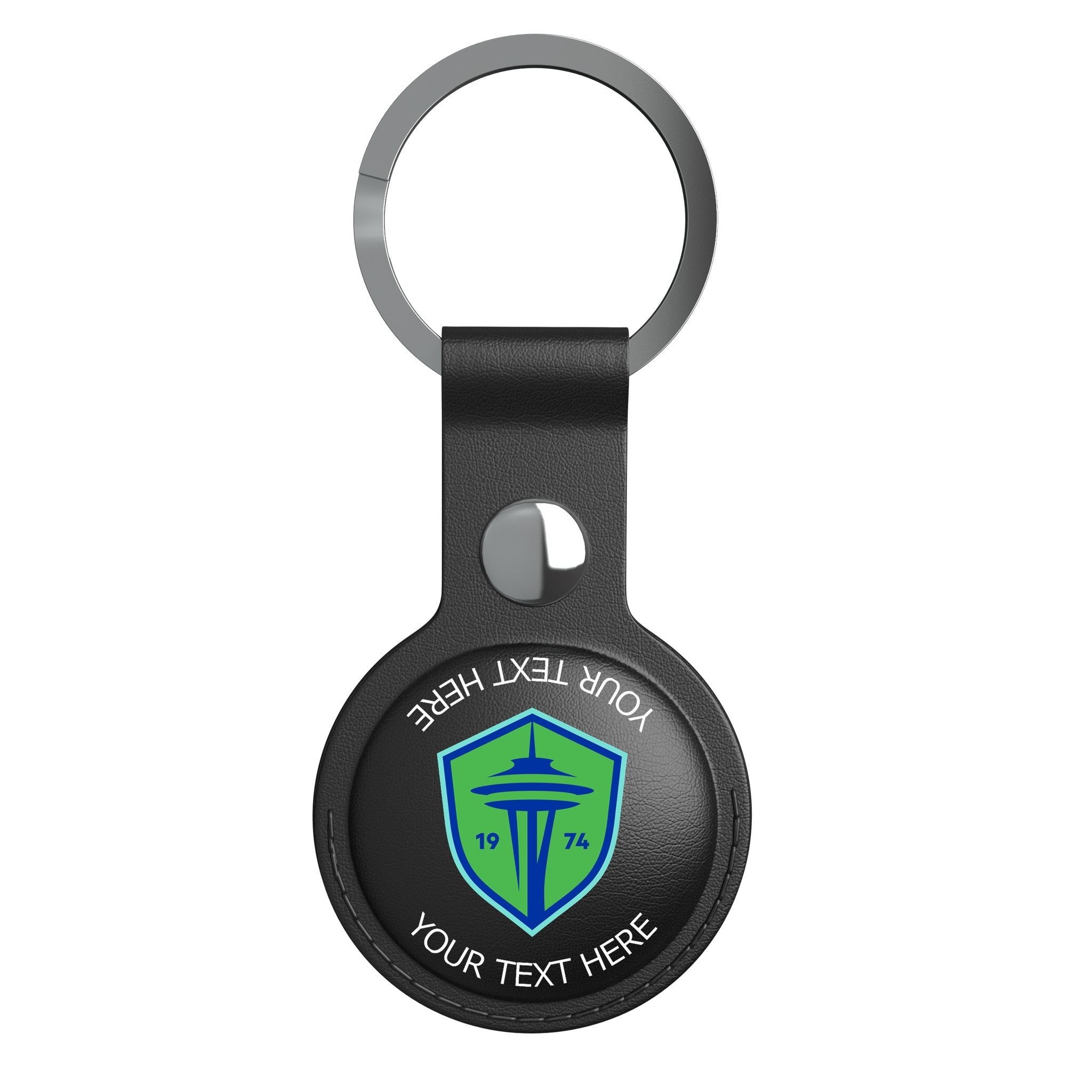 Seattle Sounders FC Personalized Insignia Black Airtag Holder