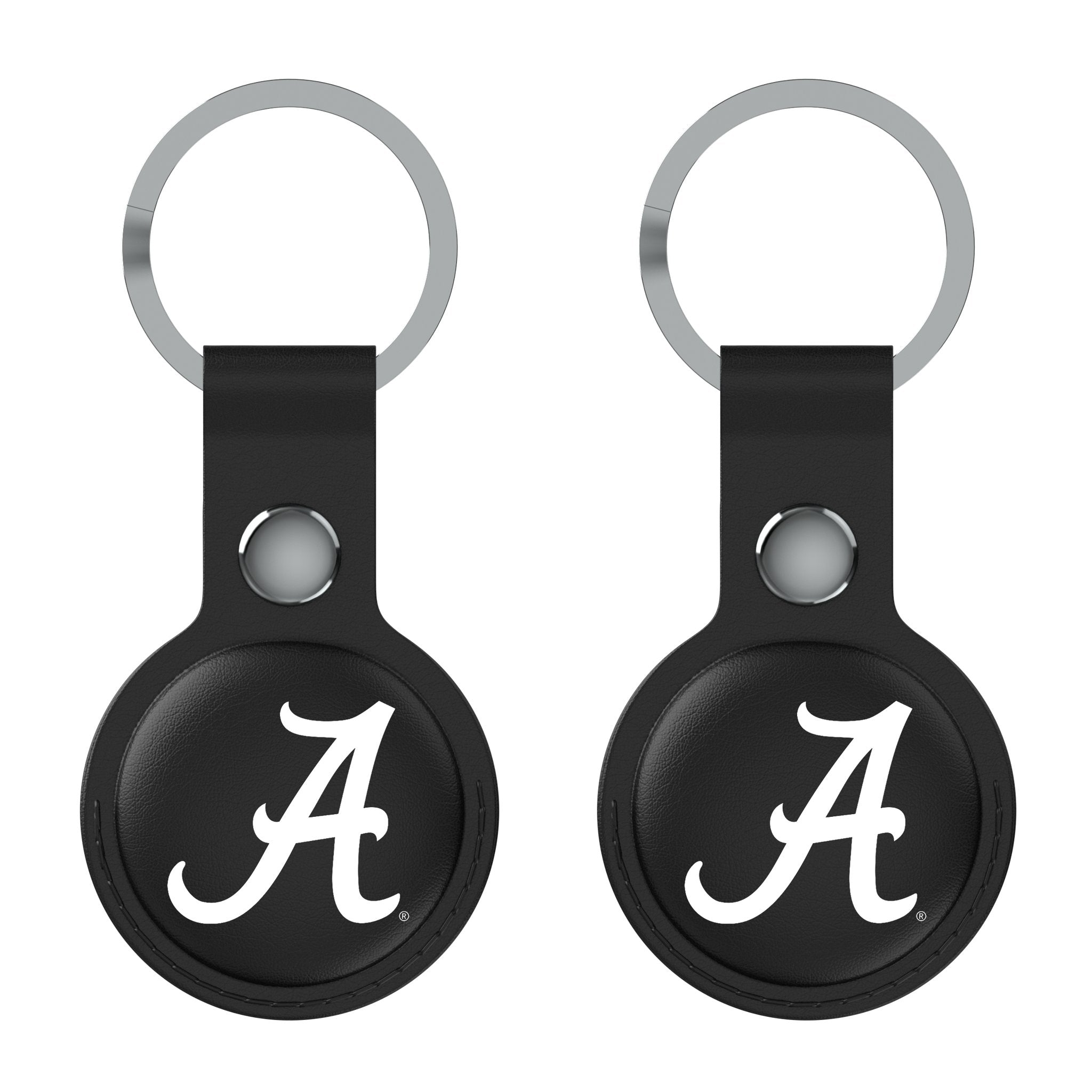 University of Alabama Crimson Tide Script A Insignia Black Airtag Holder 2-Pack 2