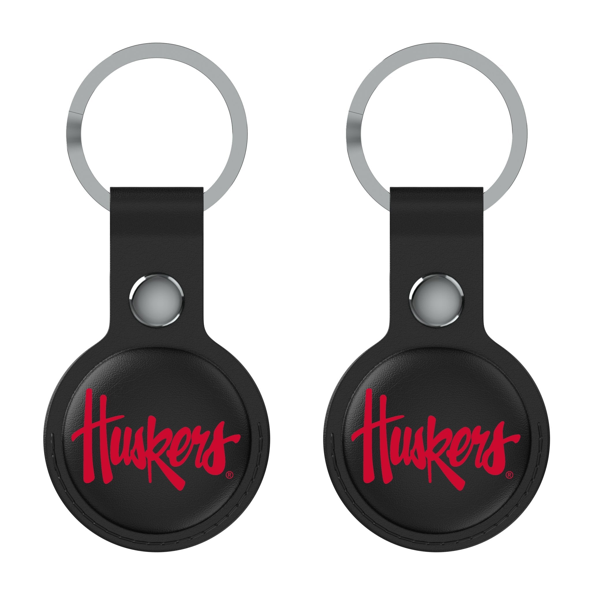 University of Nebraska Huskers Insignia Black Airtag Holder 2-Pack
