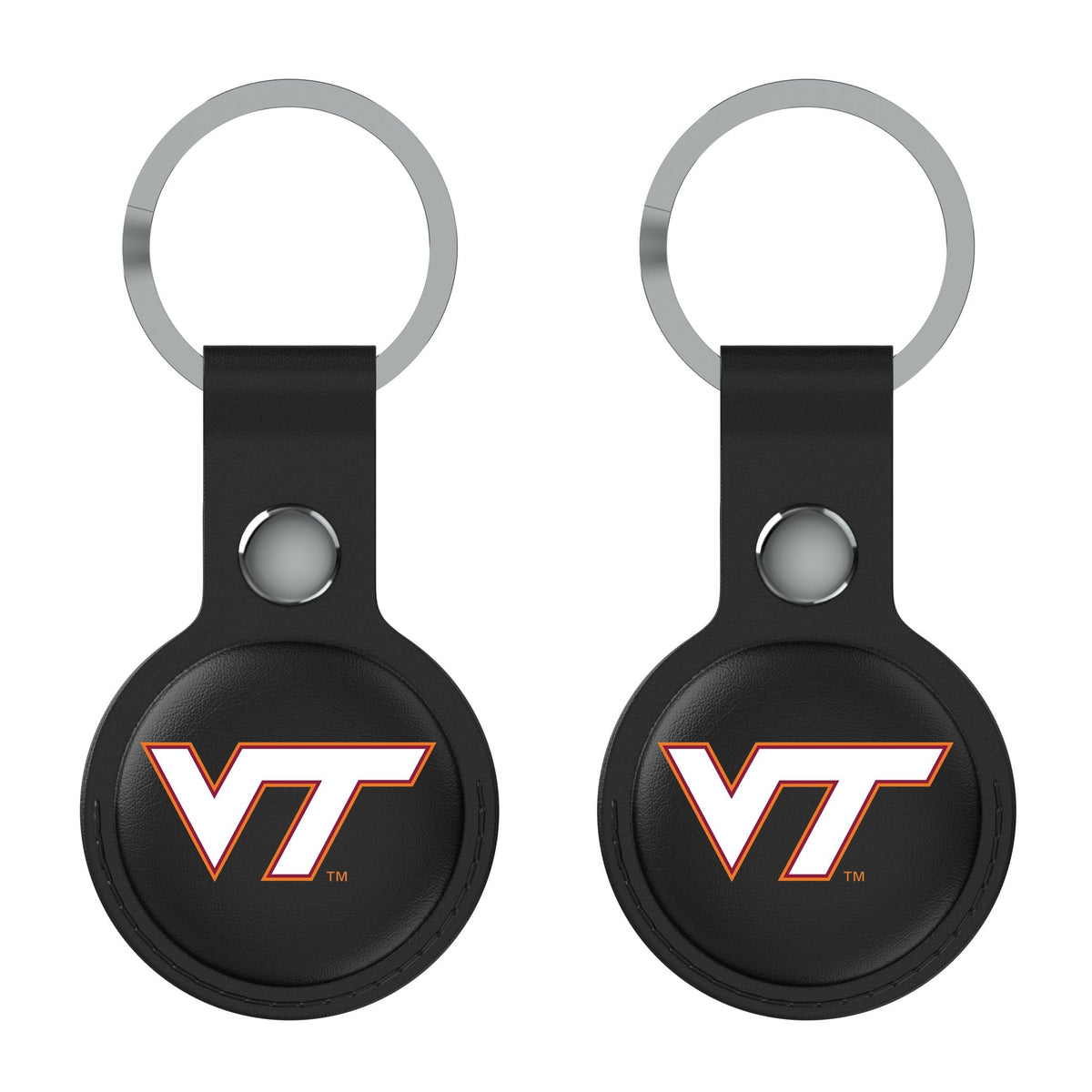 Virginia Tech Hokies Insignia Black Airtag Holder 2-Pack