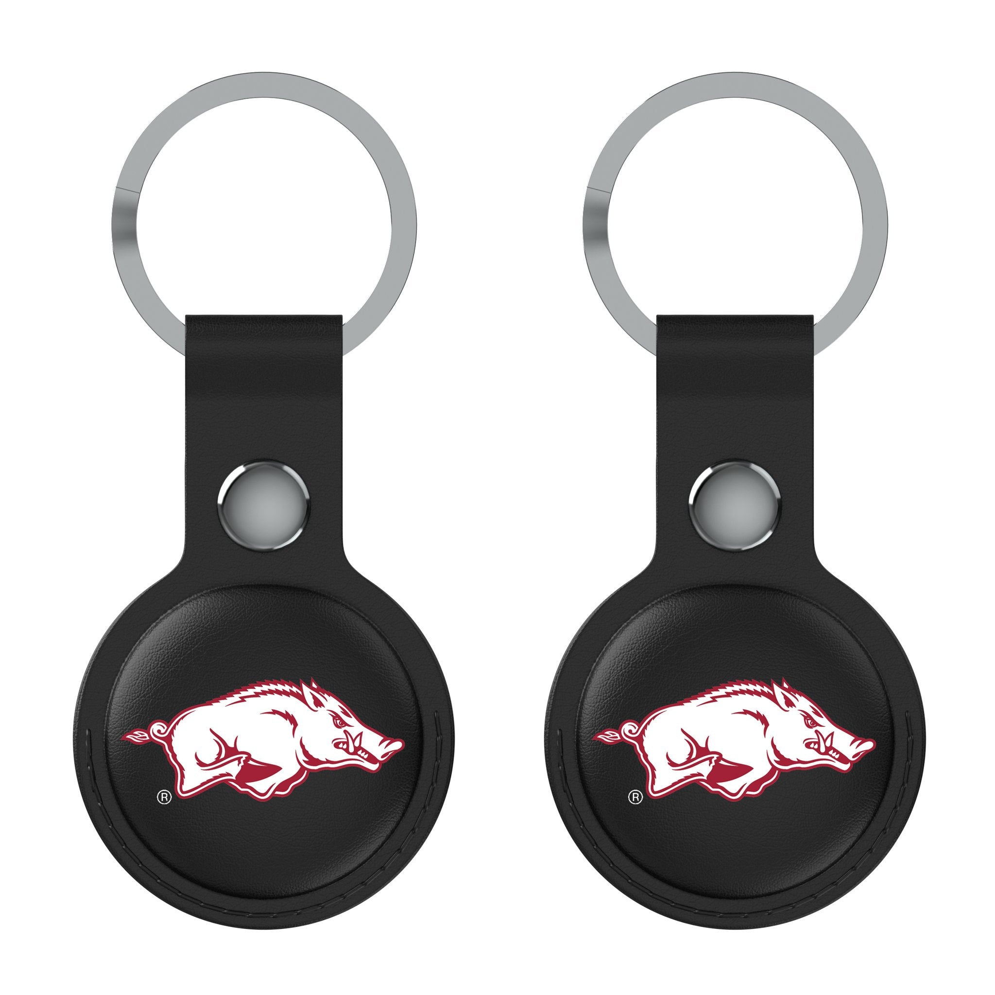 University of Arkansas Fayetteville Razorbacks Insignia Black Airtag Holder 2-Pack