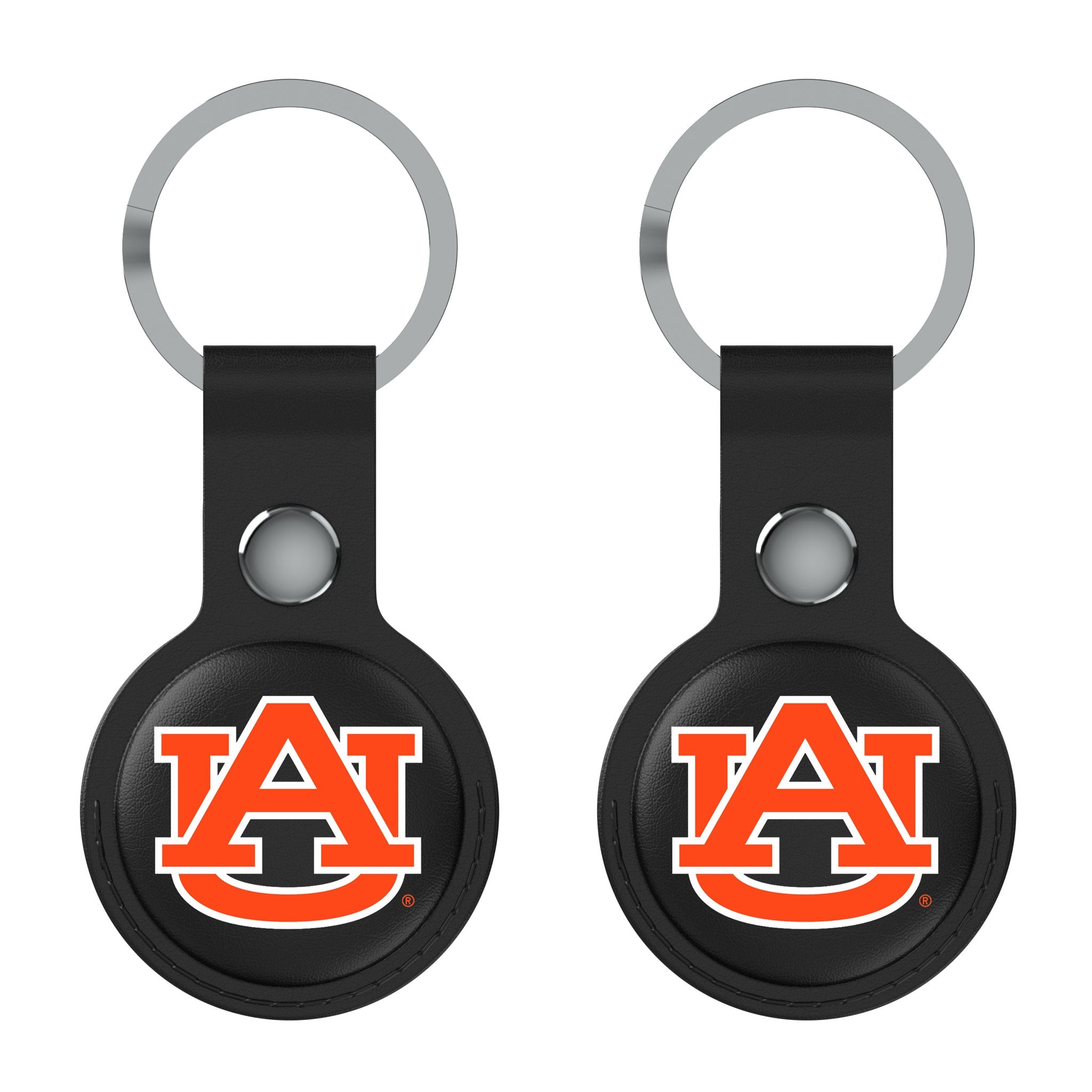 University of Auburn Tigers Insignia Black Airtag Holder 2-Pack